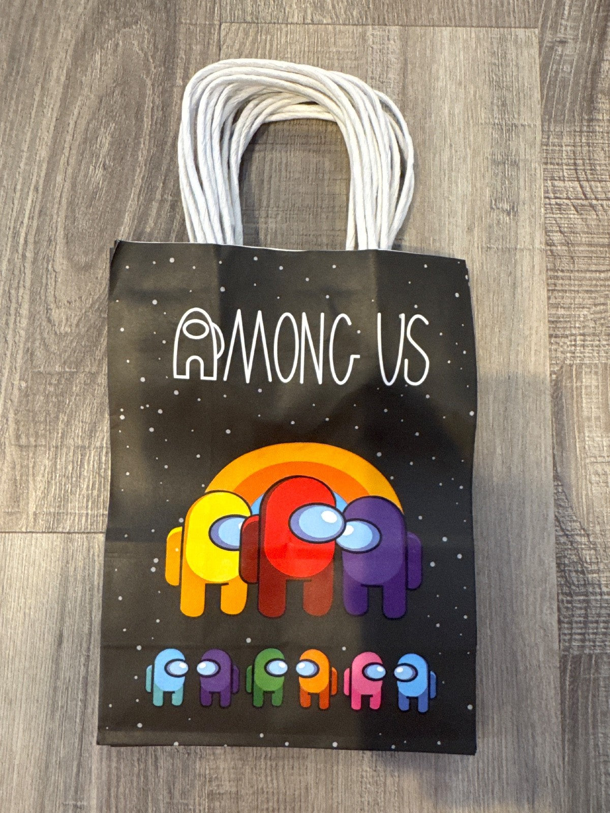 18 among us gift bags with stickers, video game party decoration supplies