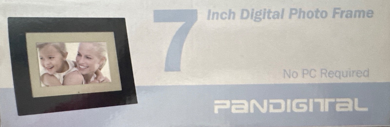 7” digital photo frame Pandigital DPF70-2 128MB internal memory, black or cherry