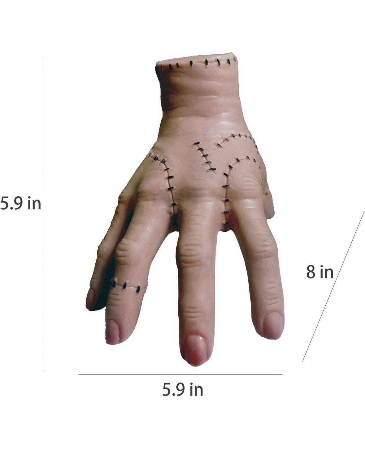 Stitched Realistic Plastic Prop Hand Halloween Decoration Beige Black