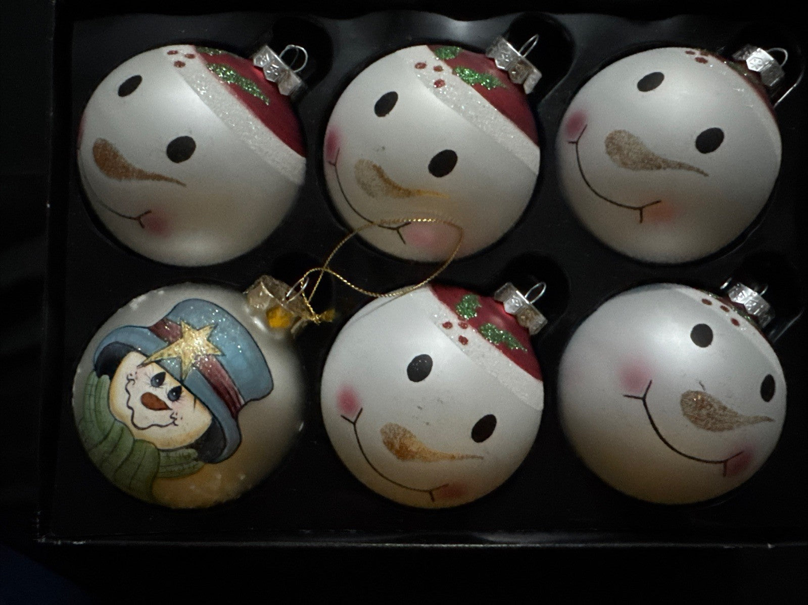 Snowman Christmas Ornaments 6-pack