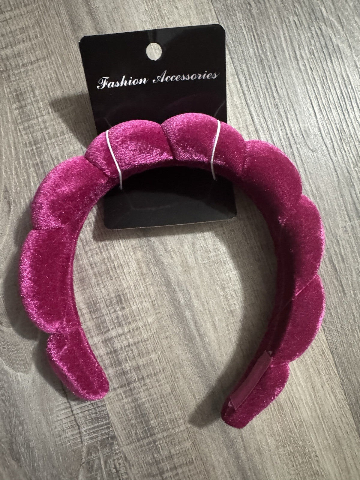 4 pack Fashion Accessories Velvet Padded Headbands Set Pink Burgundy Magenta