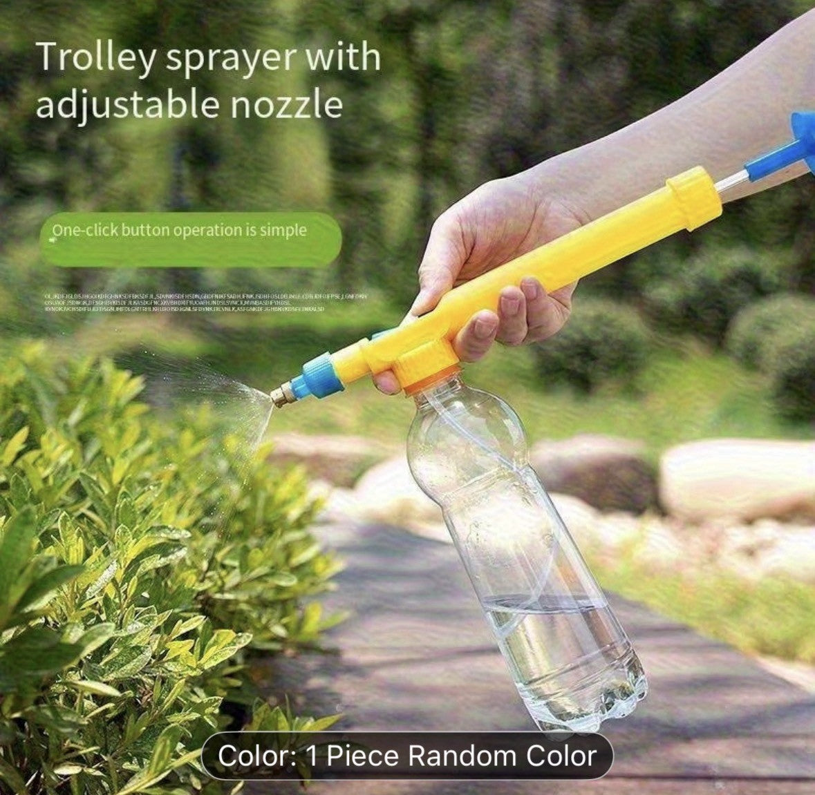 Adjustable Plastic Water Gun Sprayer for Standard Bottles, Outdoor, Multi-Color