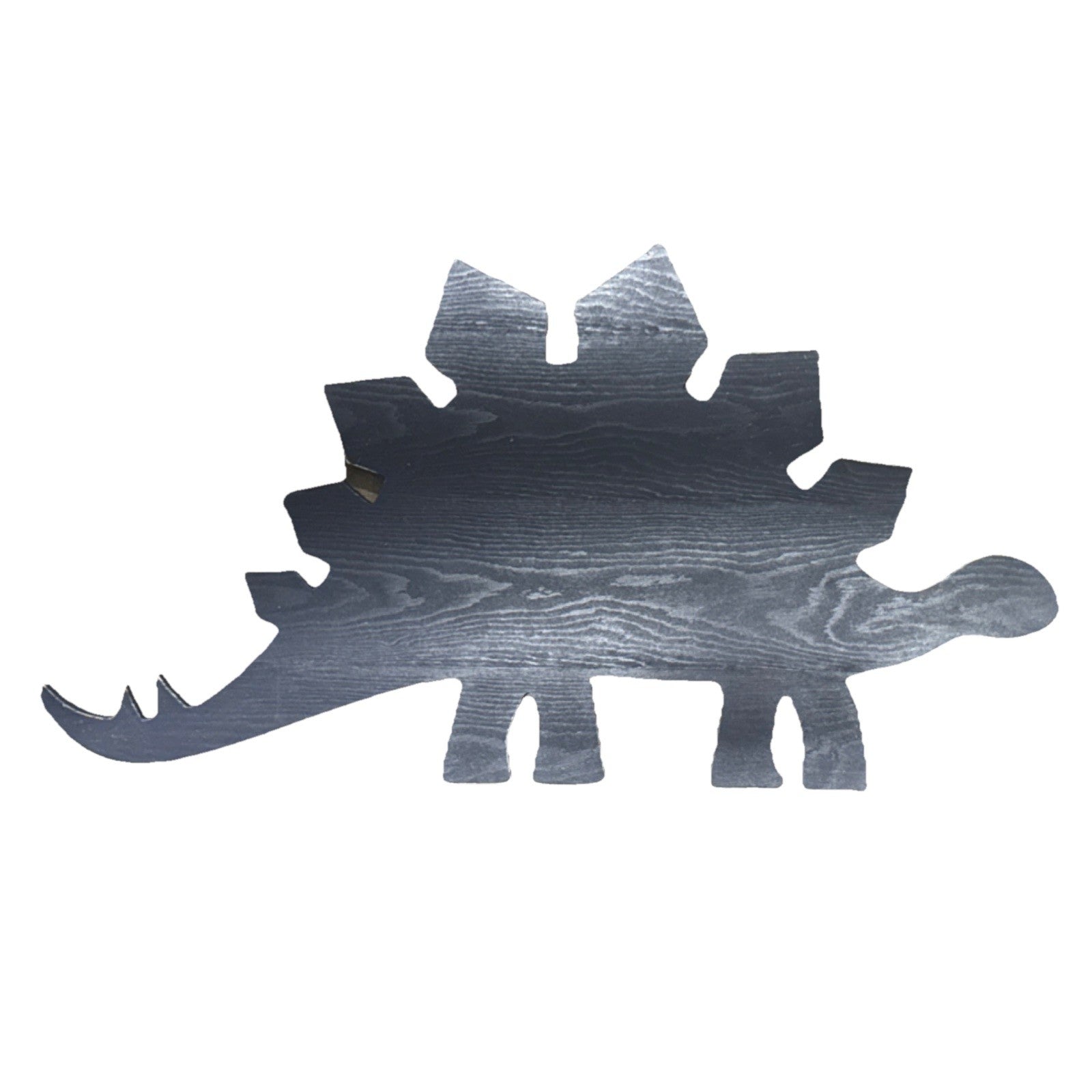 Blue Wooden Stegosaurus Wall Hanging Modern Matte Kids Teens Bedroom Decor