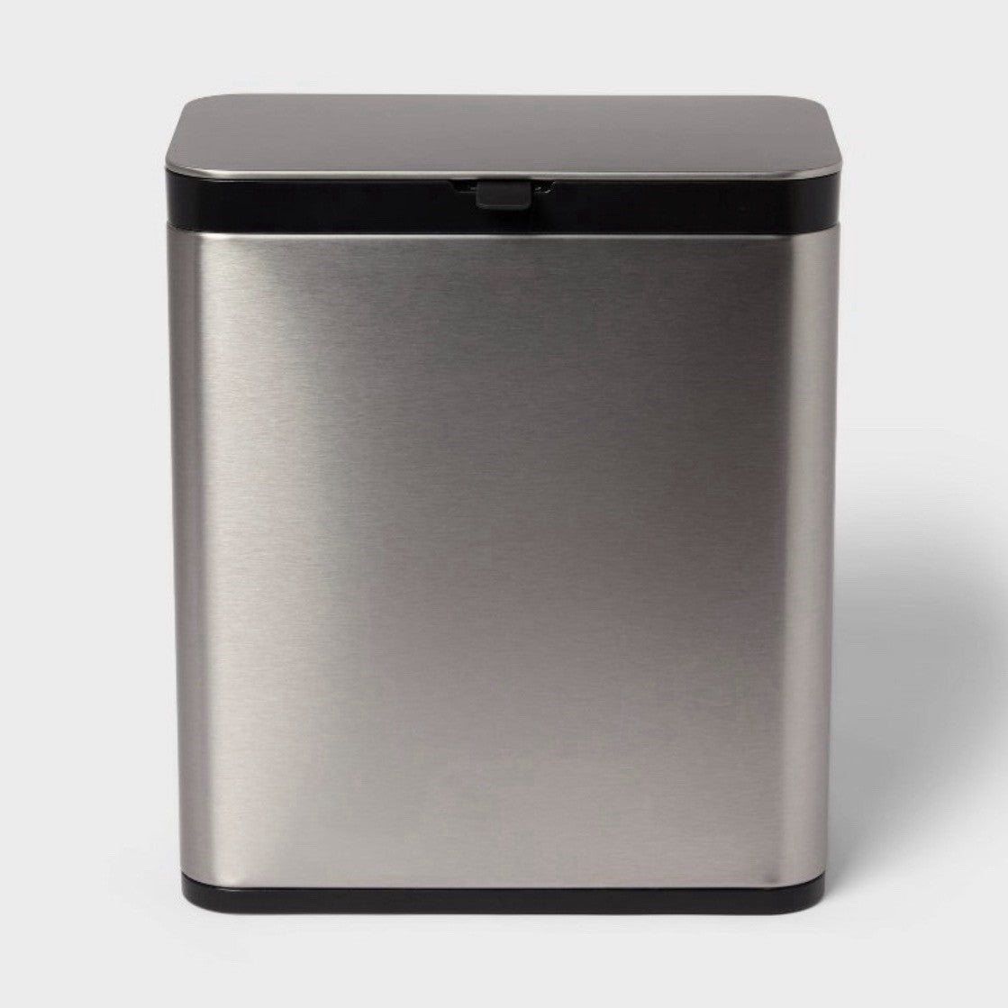 Built-In Pull Out Silver Trash Can, Smudge-Proof, Easy-Lift Inner Bin