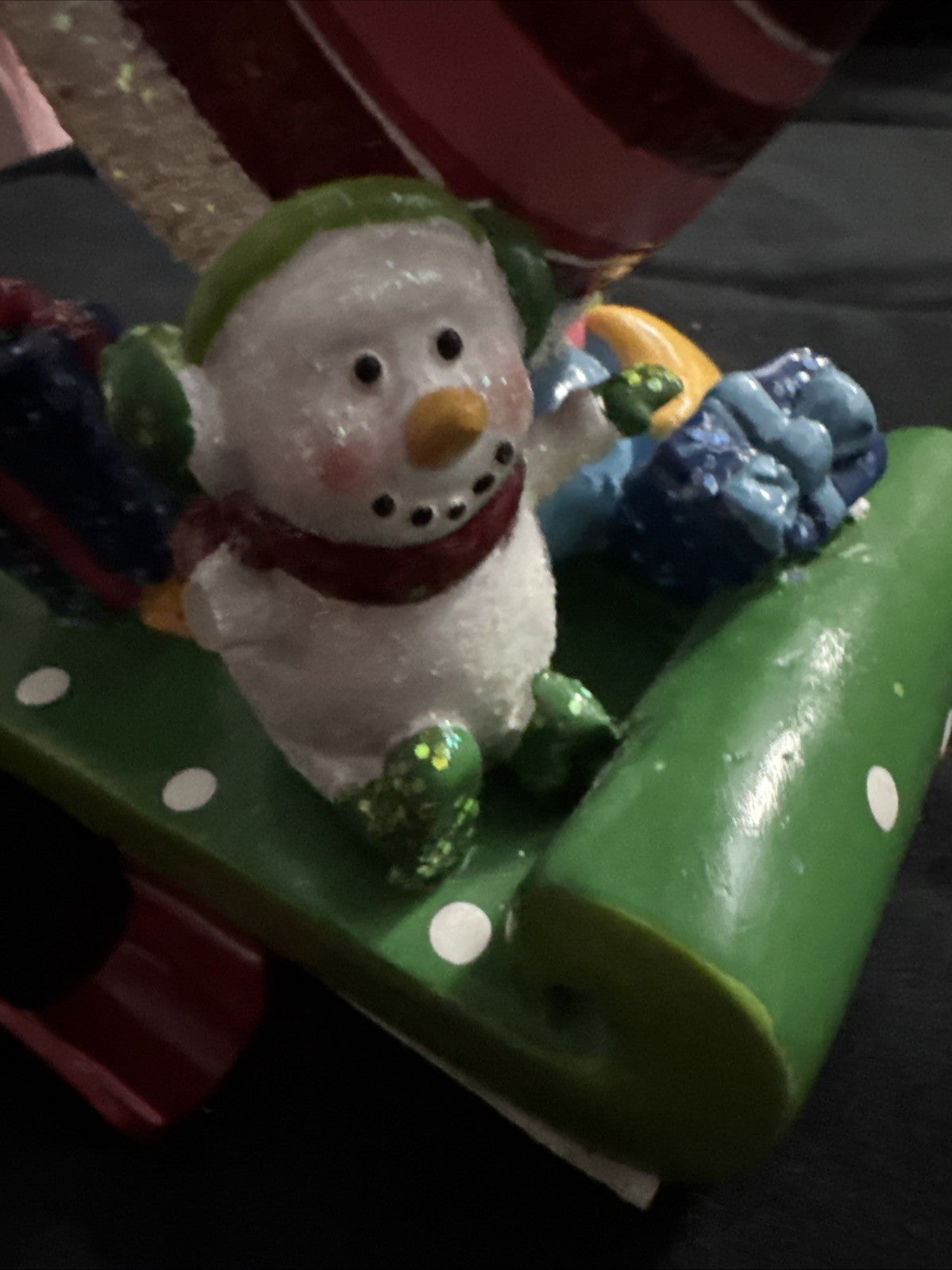 Santa Claus With Snowman Stocking Hanger Christmas Decoration