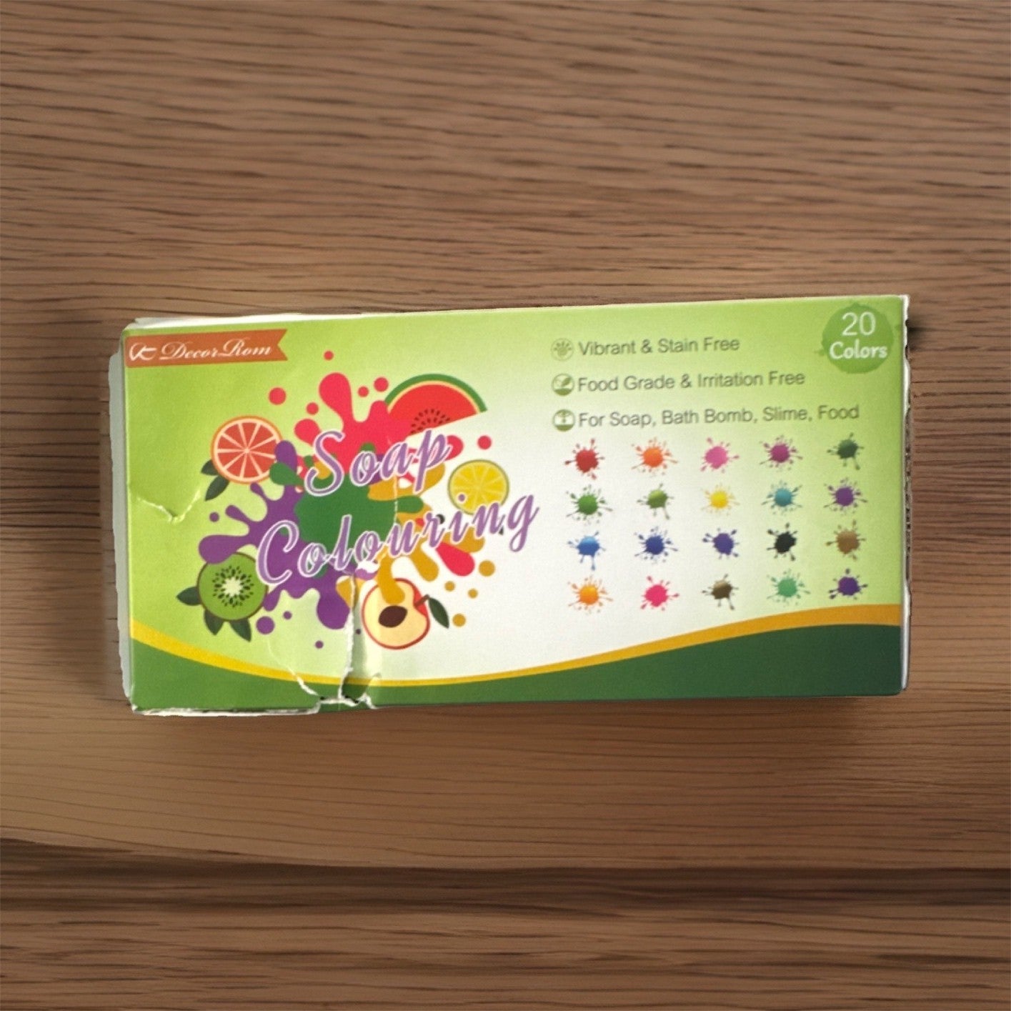 DecorRom 20 Colors Liquid Dye Set for Soap, Candle, Bath Bomb, Slime, Food