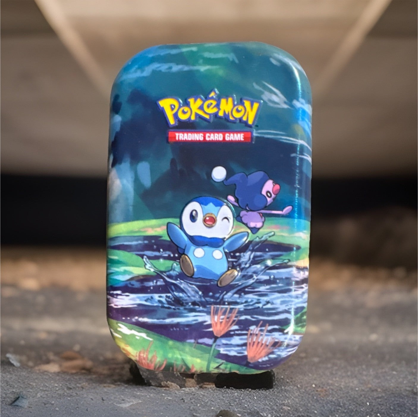 Pokémon TCG Tin Piplup & Mime Jr. Blue 2022 Trading Card Game