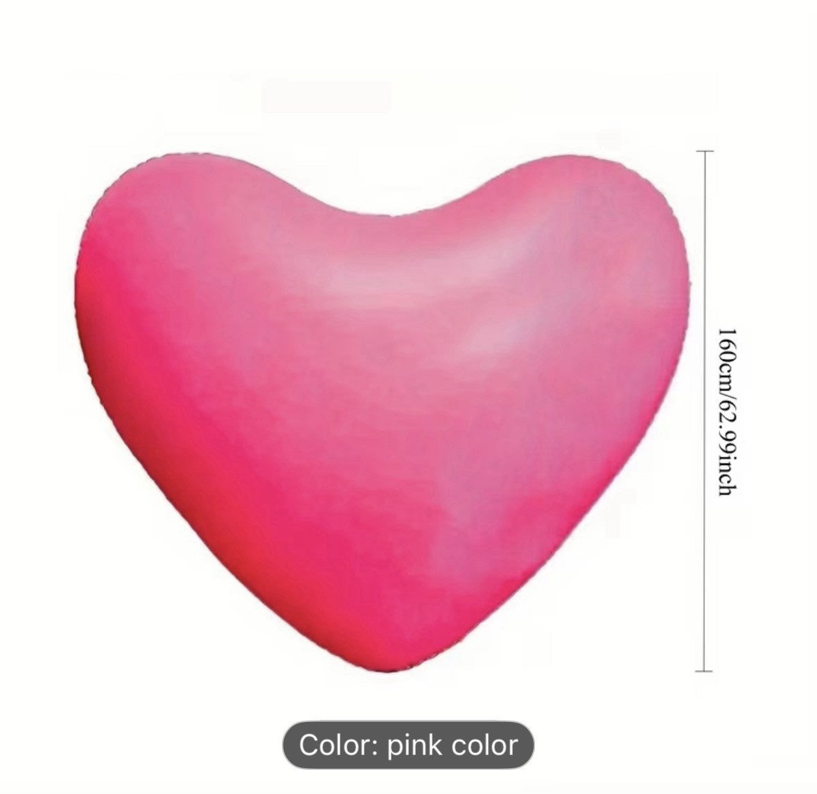 Large pink heart-shaped balloon, party decoration, love & romance theme