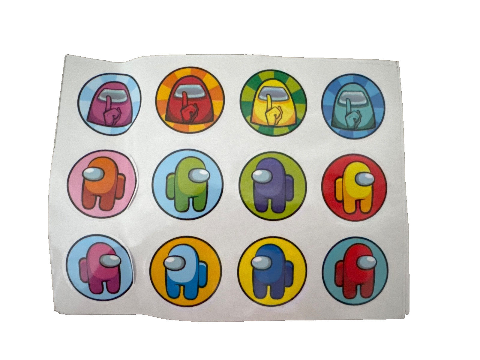 18 among us gift bags with stickers, video game party decoration supplies