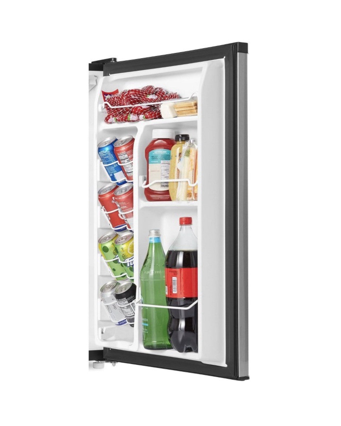 Whirlpool 4.3 Cu Ft Compact Refrigerator with Freezer - Stainless Steel Mini Fridge