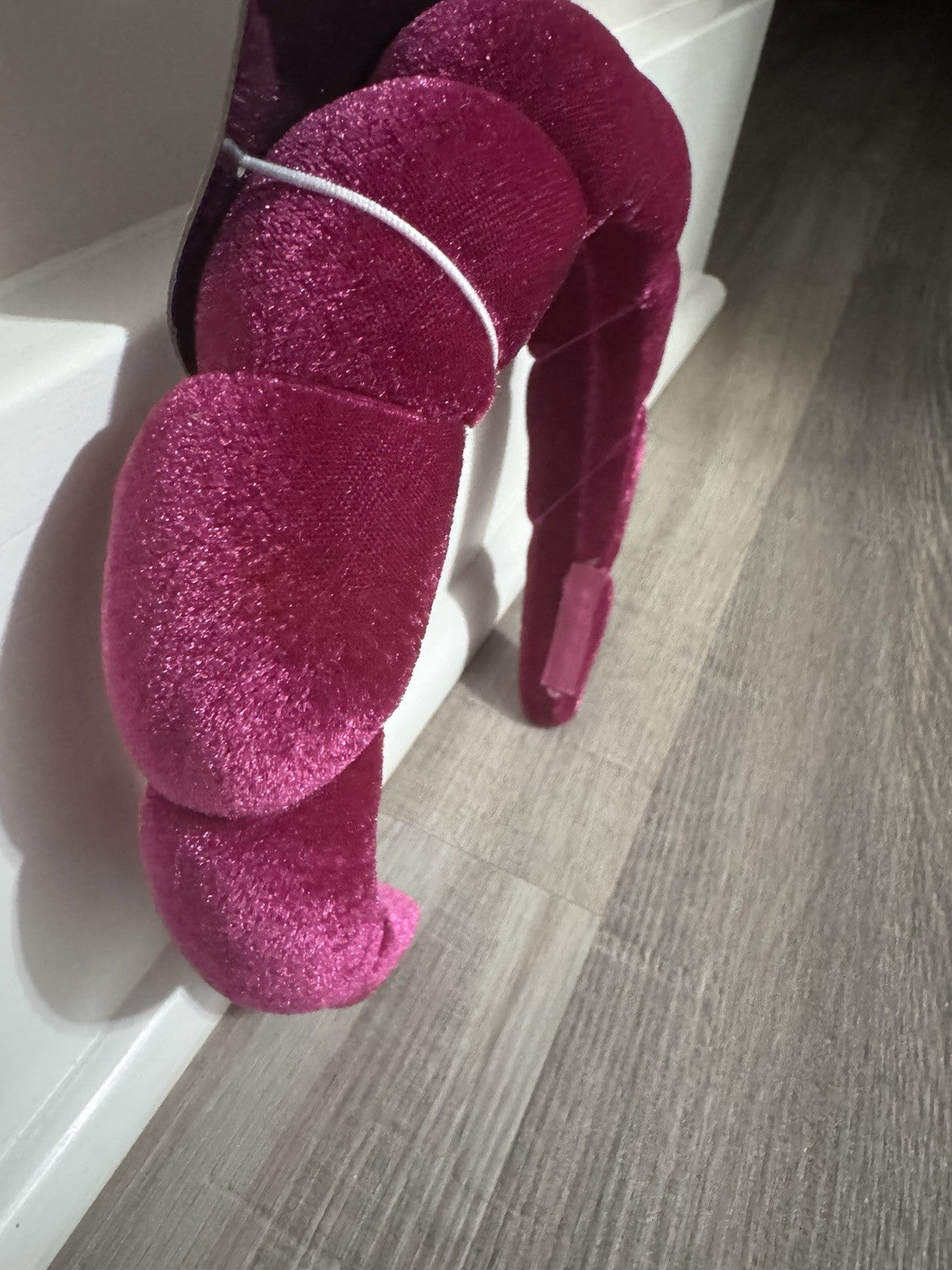 4 pack Fashion Accessories Velvet Padded Headbands Set Pink Burgundy Magenta