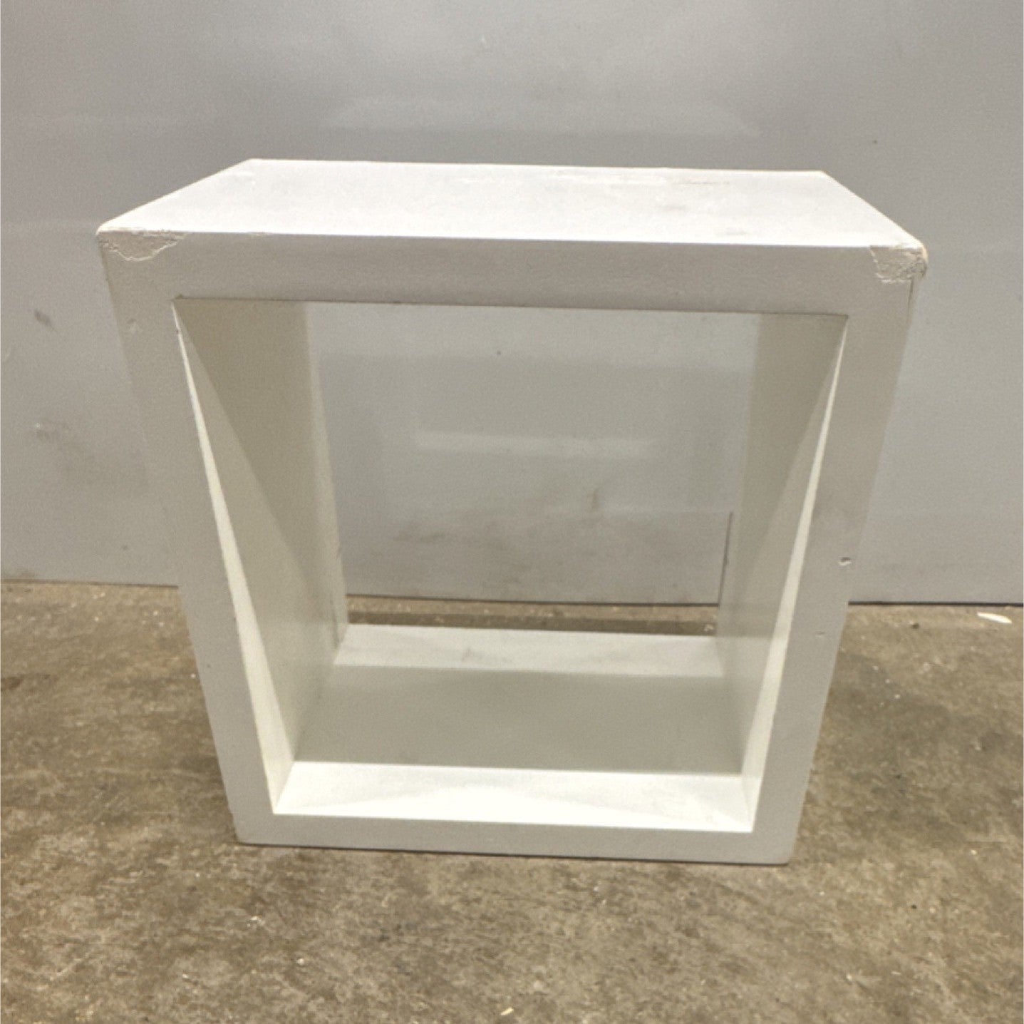 White Square Cube Storage Shelf Contemporary Painted Wood Freestanding Bookcase