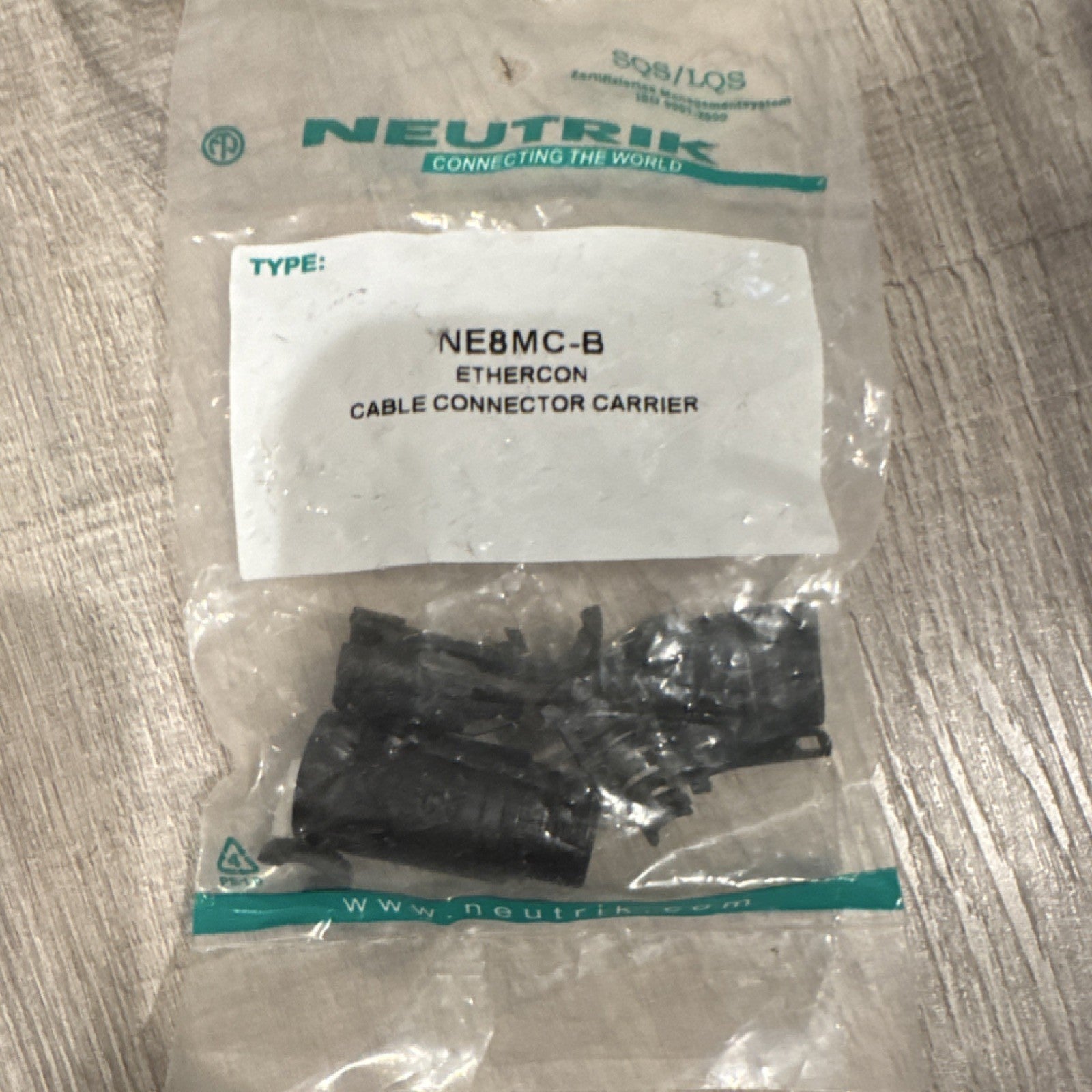 Neutrik NE8MC-B Ethercon Cable Connector Carrier Black Audio Connector/End