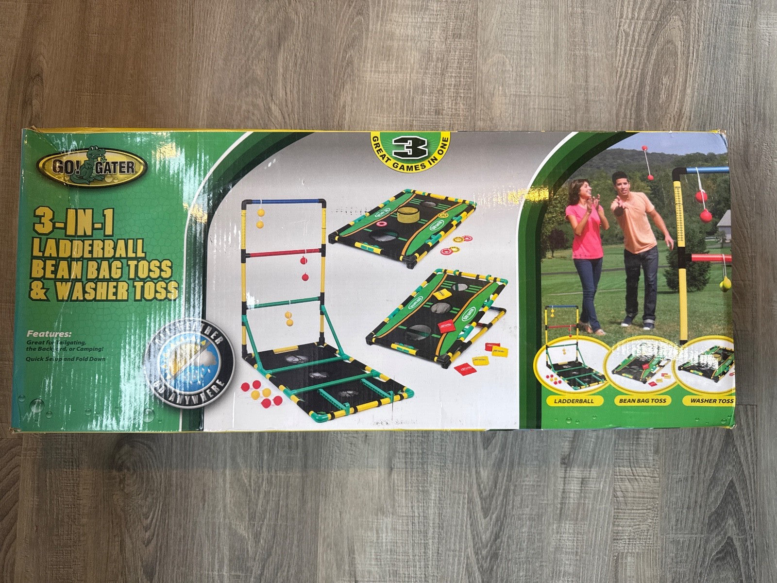 Go Gater 3 in 1 Ladderball, Bean Bag Toss & Washer Toss Sports Set