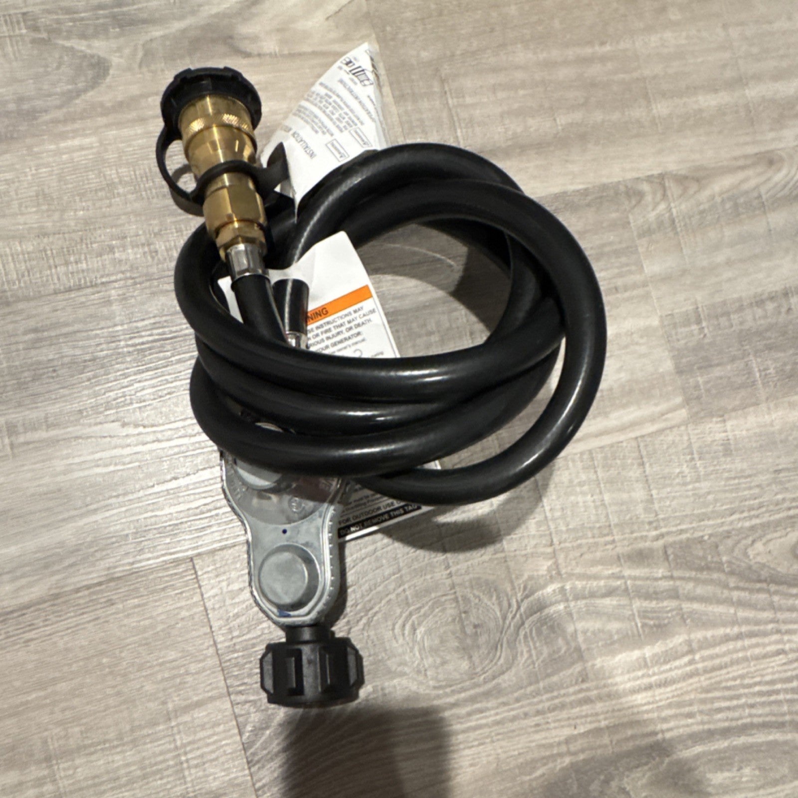 Gas Regulator & Hose Assembly Black Rubber Metal Plastic for Barbecue Grill