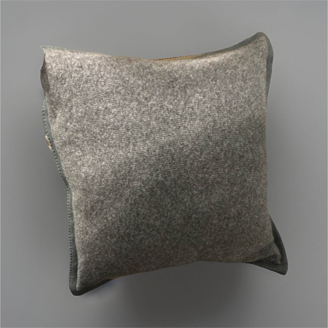 Solid Square Throw Pillow Gray Decorative Zip Closure Home Accent