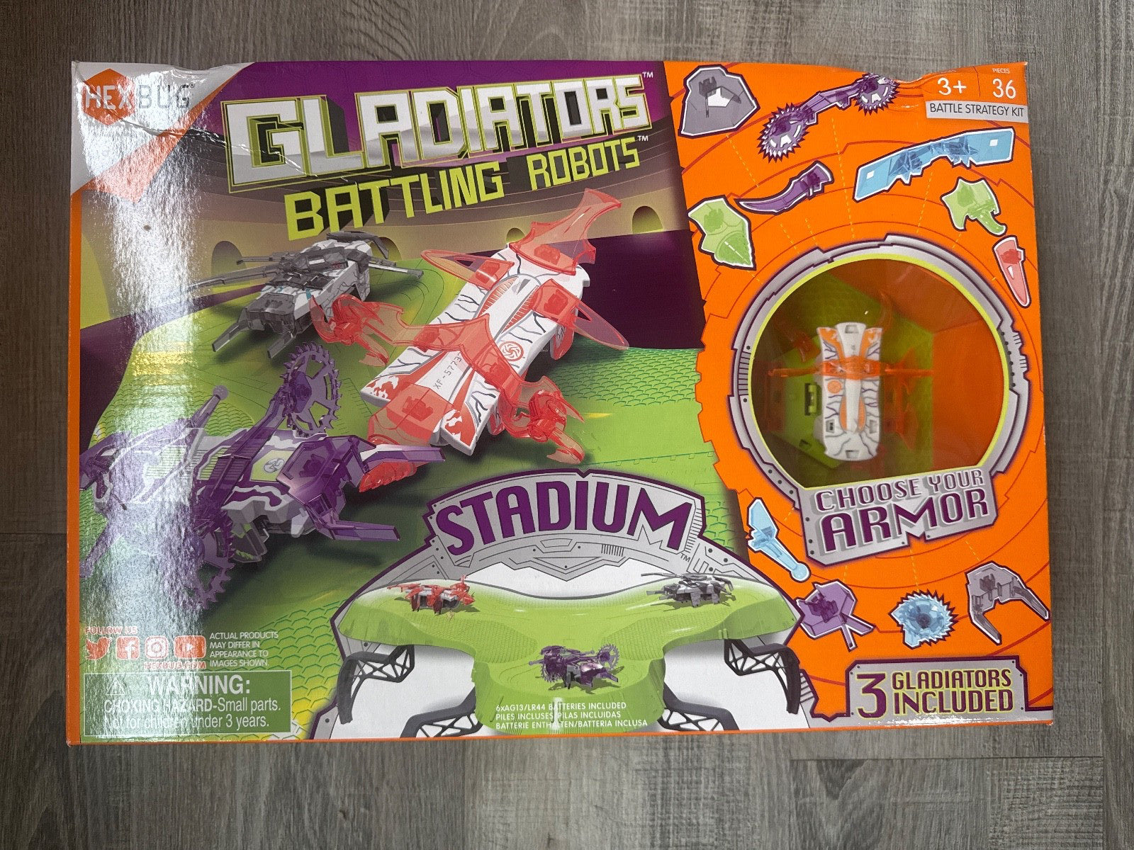 HEXBUG Gladiators Battling Robots Stadium Strategy 3 Gladiators Included Sealed