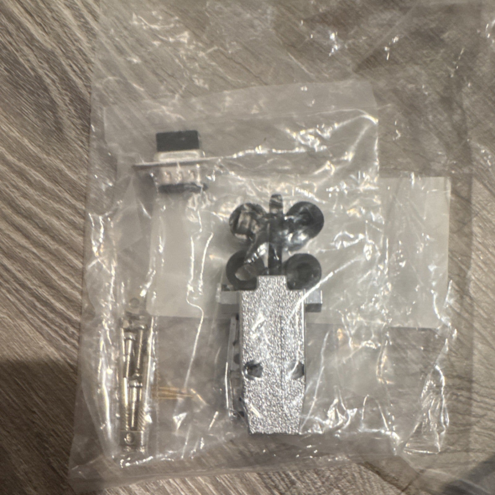 3-Pin Crimp Connector Kit Silver Panel Mount Metal Housing