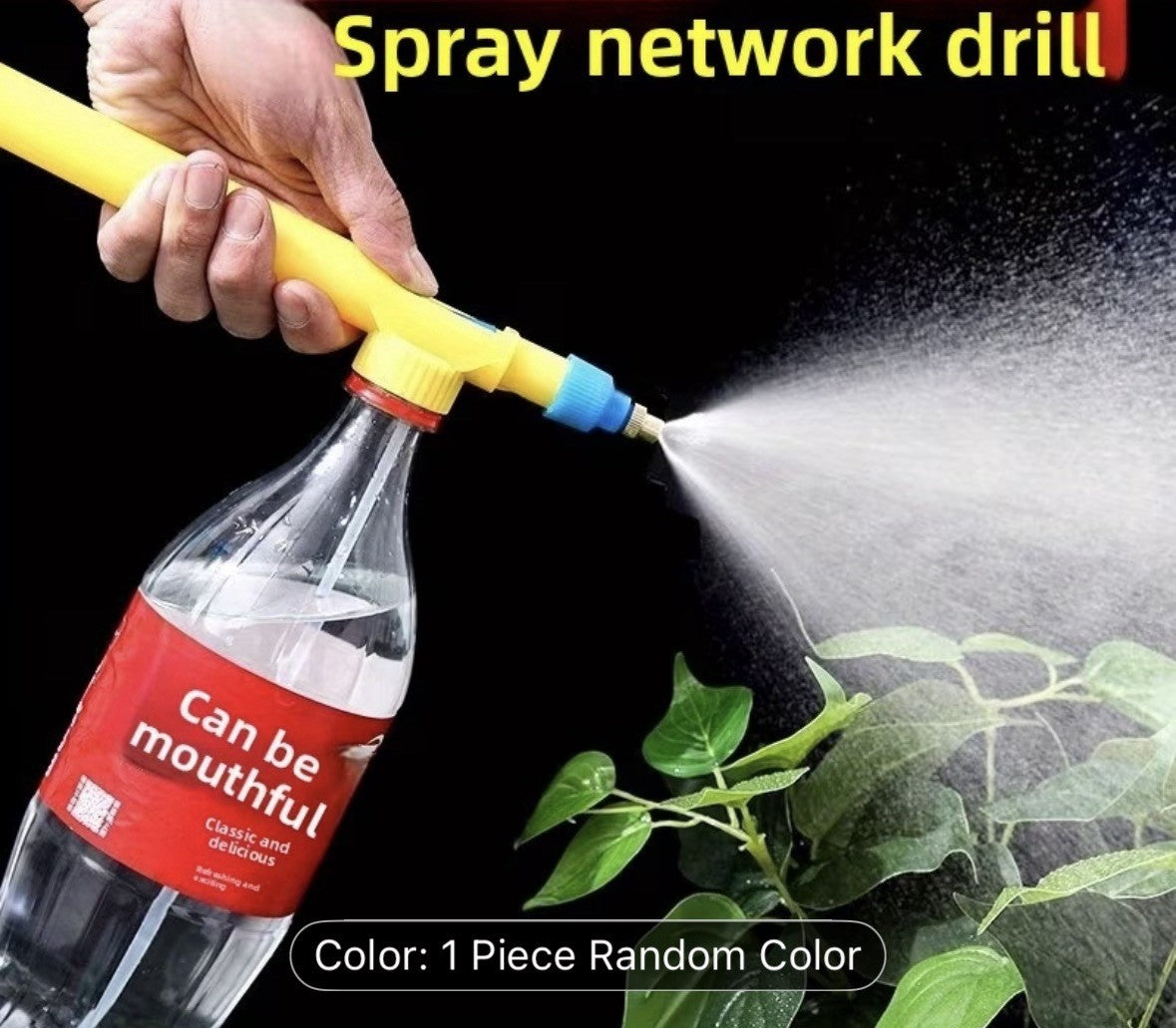Adjustable Plastic Water Gun Sprayer for Standard Bottles, Outdoor, Multi-Color