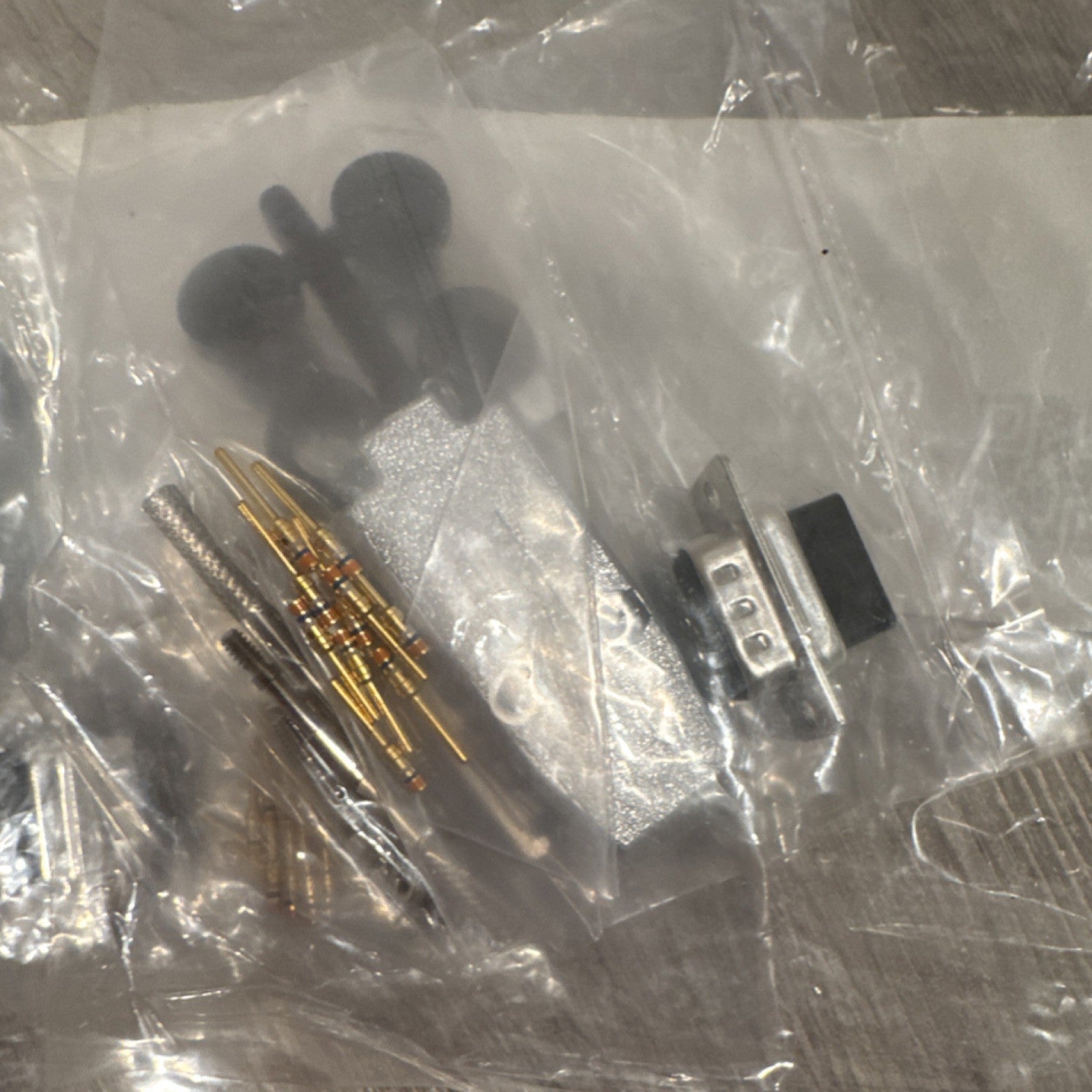 3-Pin Crimp Connector Kit Silver Panel Mount Metal Housing