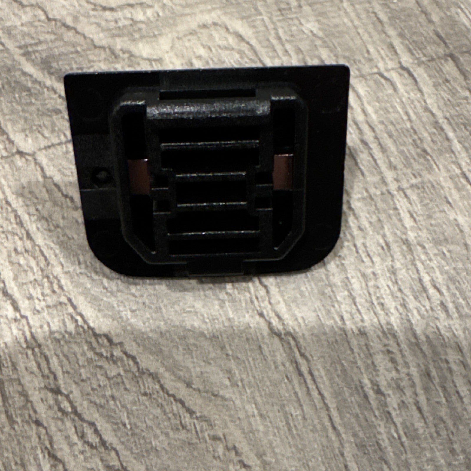 Black 2-Pin Connector Adapter Plug, Plastic & Metal, Dual Prongs