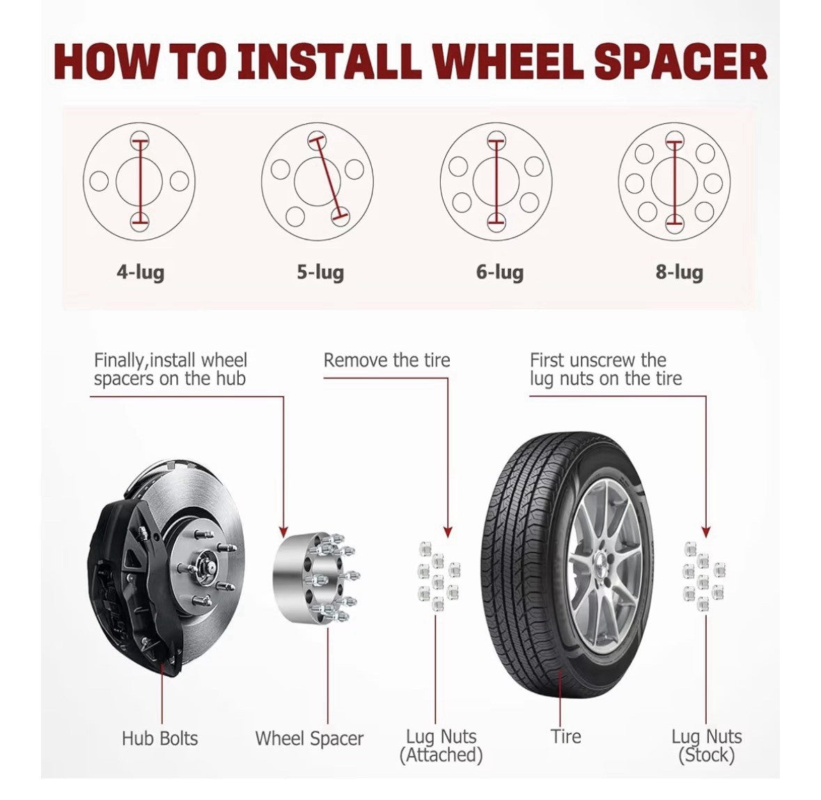8x6.5 Wheel Spacers for Ram/Dodge/hummer, Chevrolet, Ford And GMC