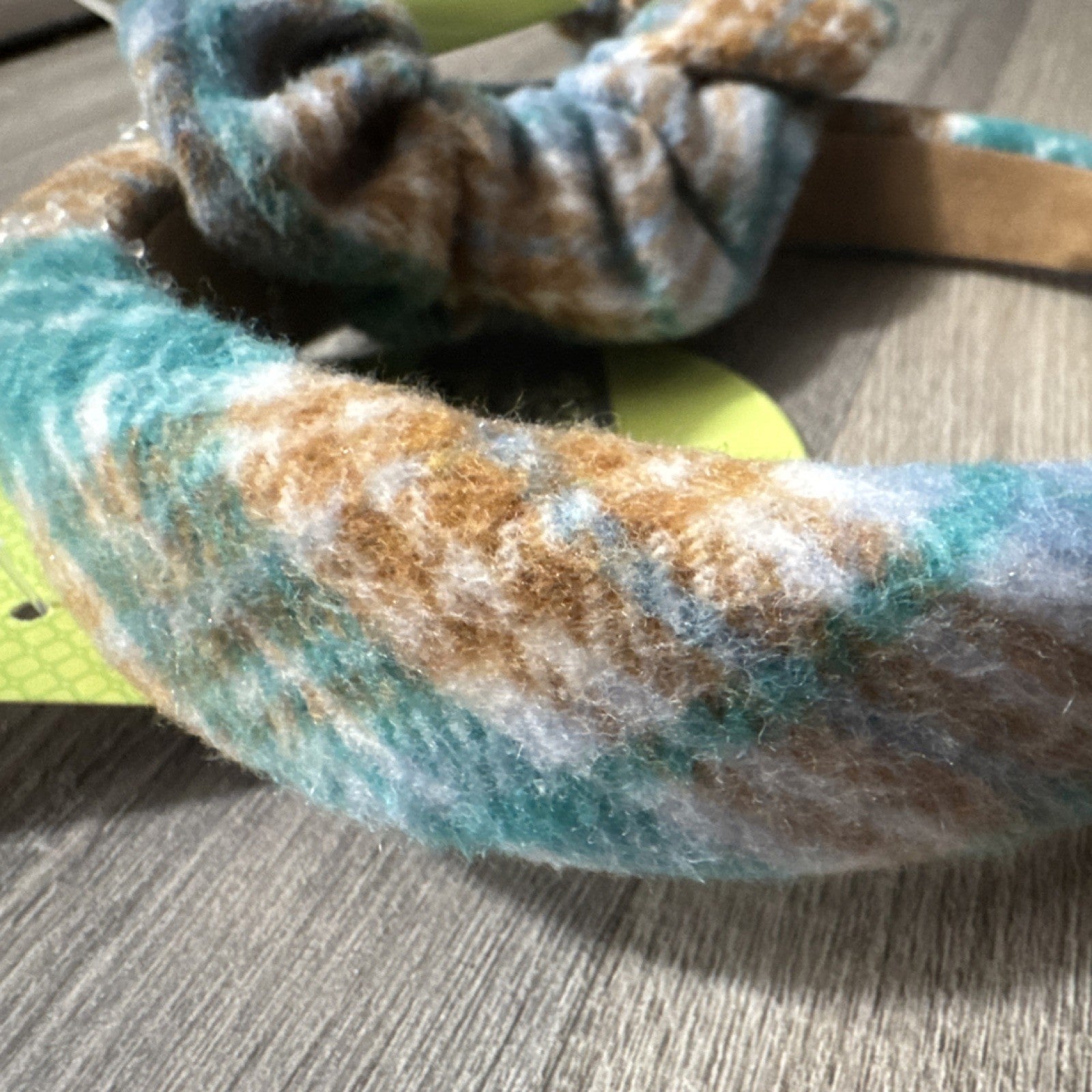 Blue Brown Plaid Fabric Headband & Scrunchie Women's Hair Accessory Casual