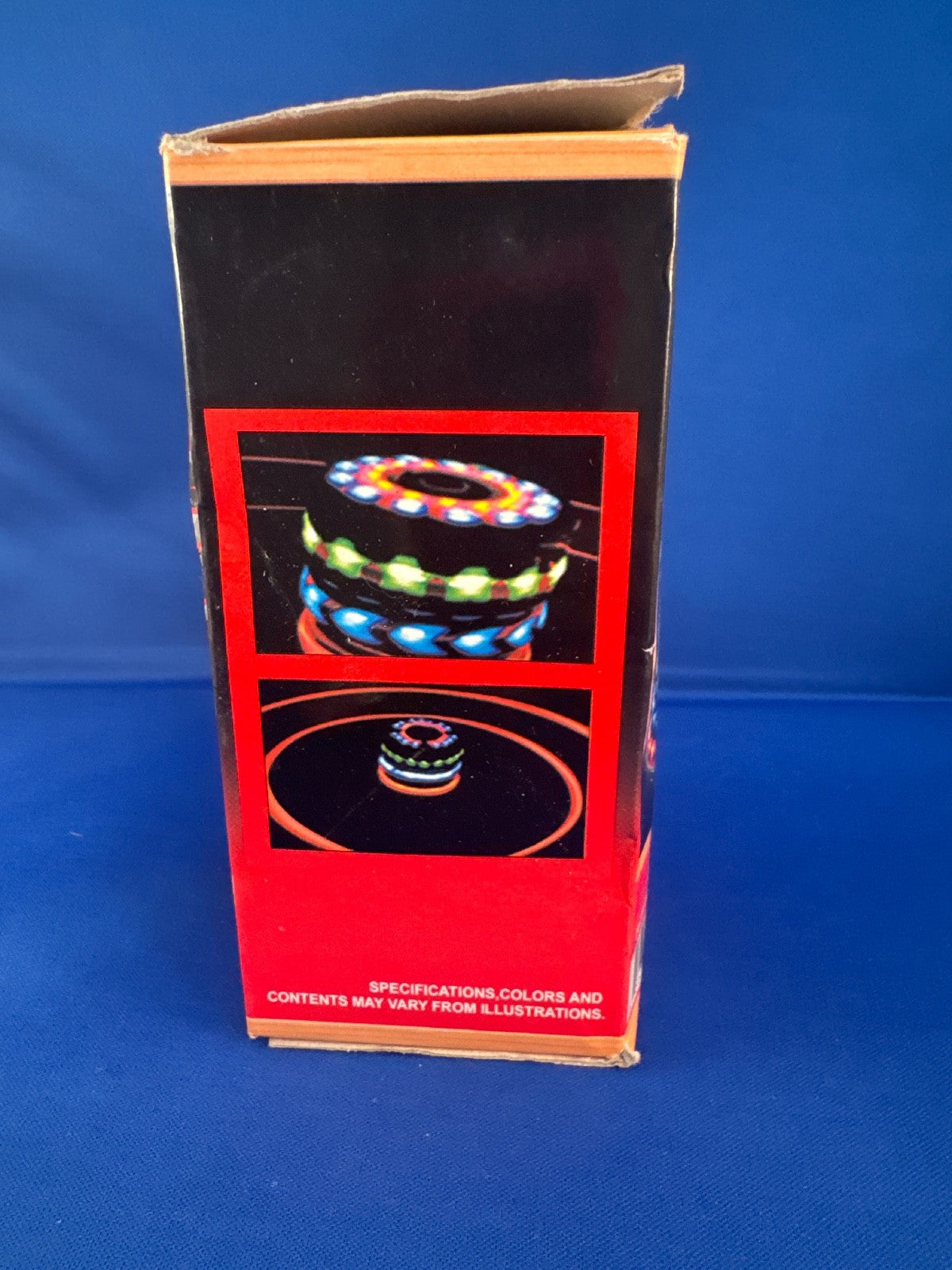 Dragon Spinner, red, high speed spinning top with 2 laser circles