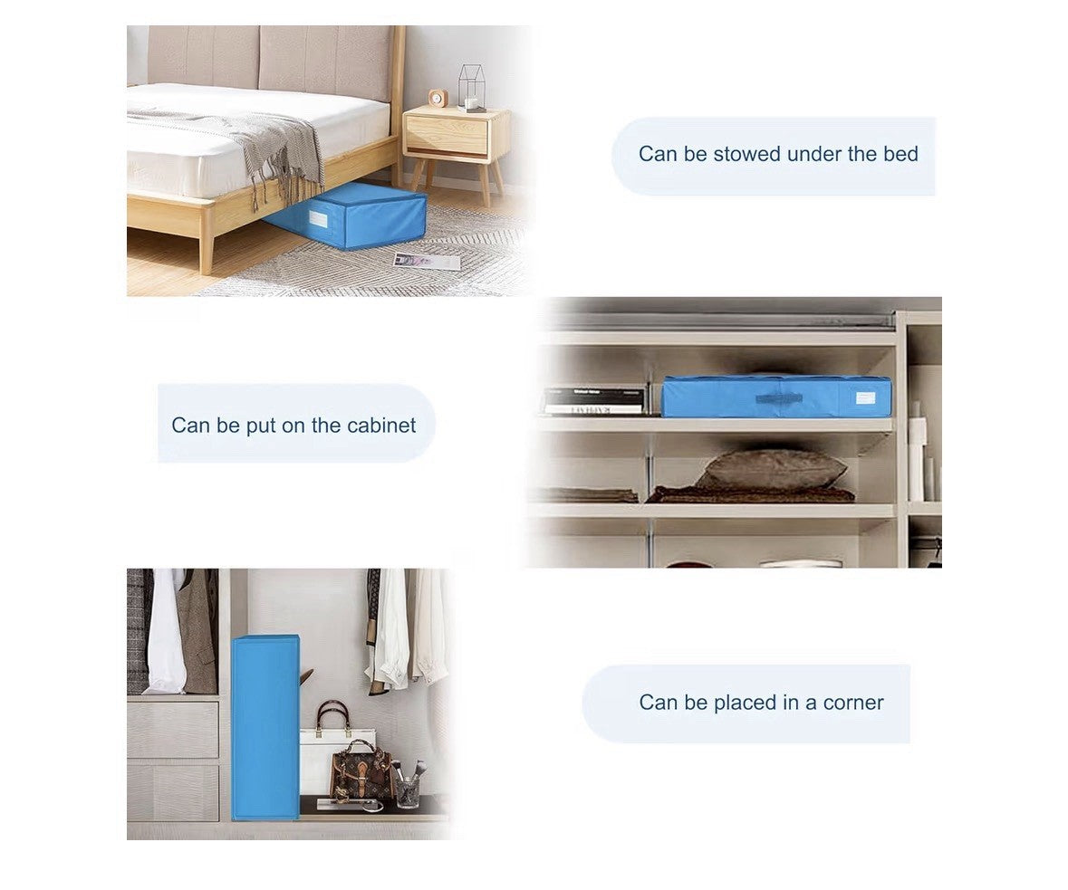 blue wrapping paper storage bag fits 24 rolls 3 compartments handle label slot