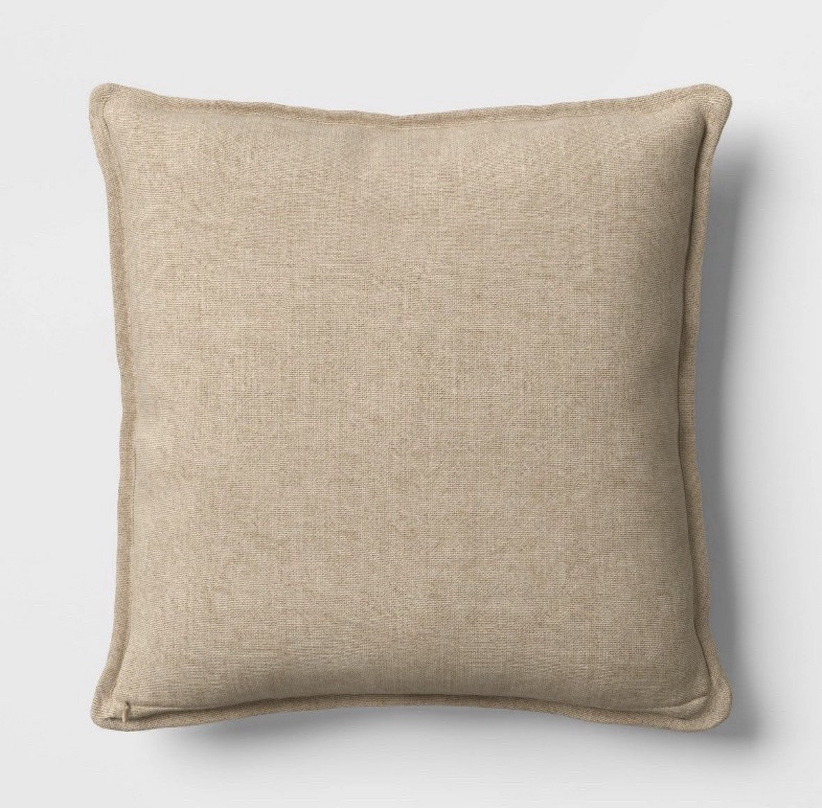 Linen Cotton Square Pillow Light Blue Beige Modern Solid Indoor Home Accent